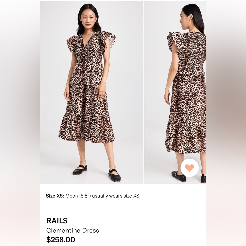 Rails Clementine Leopard Print Midi Dress - Brown, Black, Cream